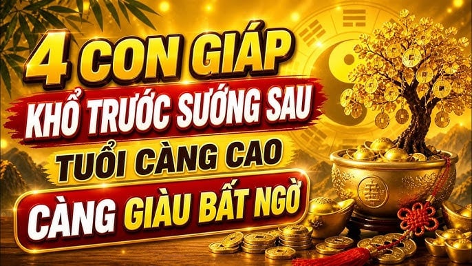 4 con giáp Khổ Trước Tiền Nối Bước đến sau, về già mới hưởng