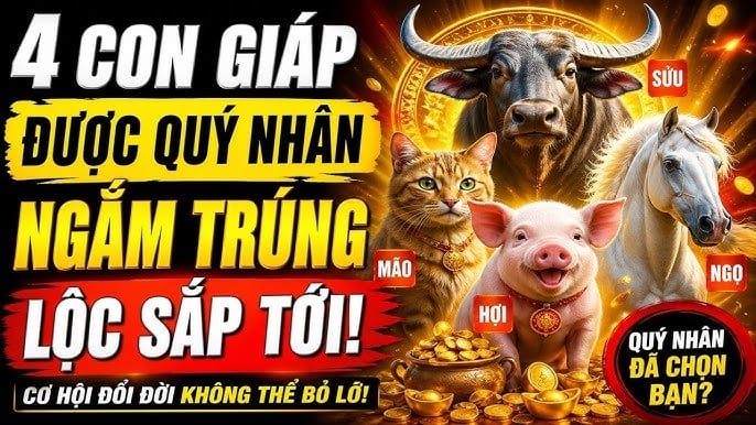 4 con giáp quý nhân ngắm trúng, đụng đâu cũng ra Tiền